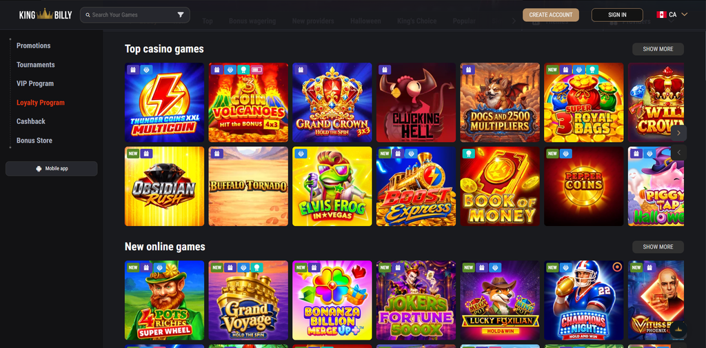 Le crédit de développeur associé au jeu de l'offre King Billy